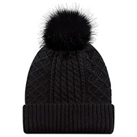 Load image into Gallery viewer, LADIES POMPOM TOQUE - 1E140L - HOCKEY MOM - PATCH