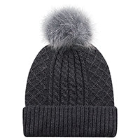 Load image into Gallery viewer, LADIES POMPOM TOQUE - 1E140L - HOCKEY MOM - PATCH