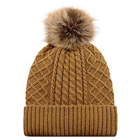 Load image into Gallery viewer, LADIES POMPOM TOQUE - 1E140L - HOCKEY MOM - PATCH