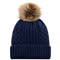 Load image into Gallery viewer, LADIES POMPOM TOQUE - 1E140L - HOCKEY MOM - PATCH