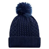 Load image into Gallery viewer, LADIES POMPOM TOQUE - 1E140L - HOCKEY MOM - PATCH