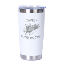 Load image into Gallery viewer, 20 OZ TUMBLER - STAVELY POND HOCKEY - LASER ENGRAVED