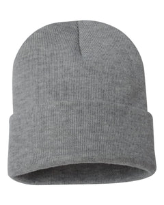 CUFFED TOQUE- LEATHER PATCH
