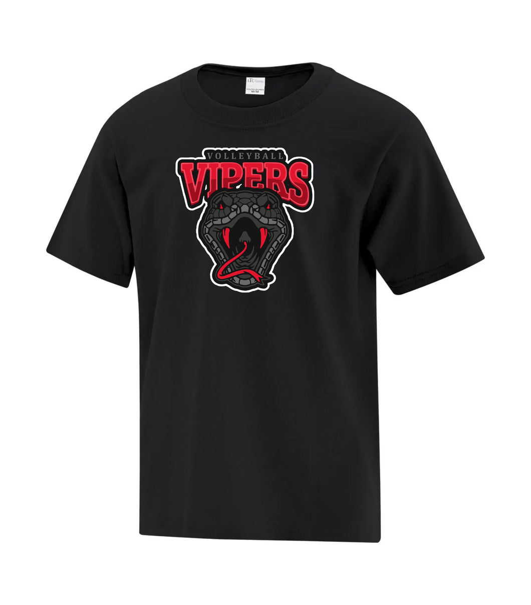 UNISEX COTTON T-SHIRT - ATC1000 - VULCAN VIPERS - HP FULL LOGO