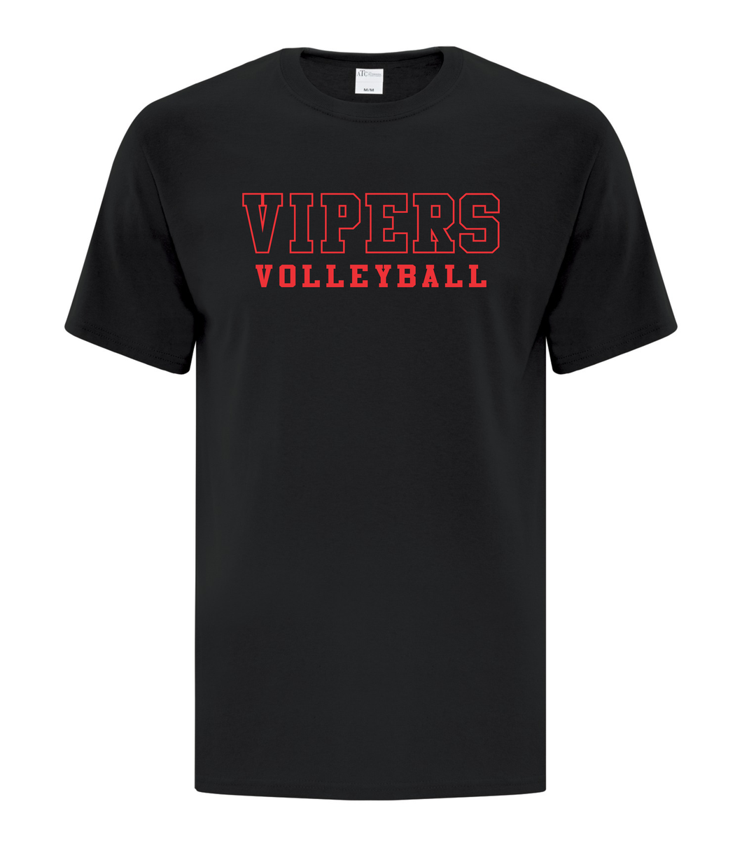 UNISEX COTTON T-SHIRT - ATC1000 - VULCAN VIPERS - HP WORD LOGO