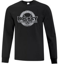 Load image into Gallery viewer, ADULT LONG SLEEVE TEE ATC1015 - HOCKEY THROUGH THE AGES LOGO - HP