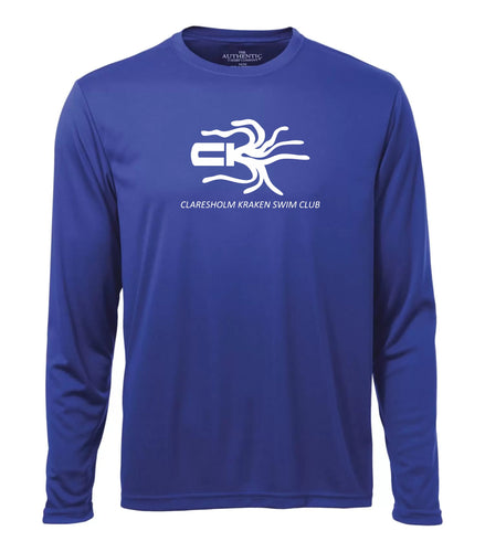 YOUTH PRO TEAM LONG SLEEVE TEE - Y350LS - CLARESHOLM KRAKENS - HP