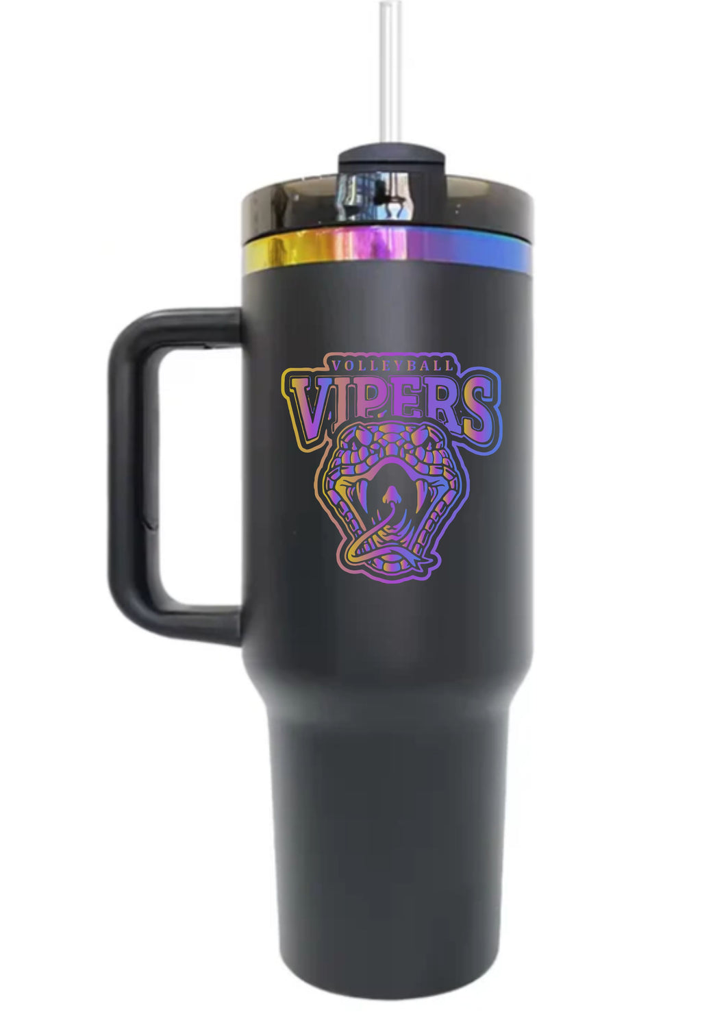 40oz. HANDLED TUMBLER - VULCAN VIPERS - LASER ENGRAVED