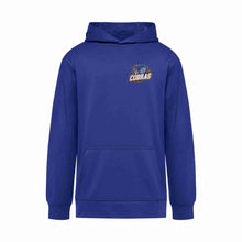 Load image into Gallery viewer, YOUTH PERFORMANCE HOODIE - ATCY2100 - CLARESHOLM COBRAS FOOTBALL - HP LEFT CHEST