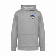 Load image into Gallery viewer, YOUTH PERFORMANCE HOODIE - ATCY2100 - CLARESHOLM COBRAS FOOTBALL - HP LEFT CHEST