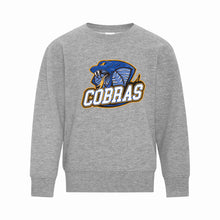 Load image into Gallery viewer, YOUTH CREWNECK SWEATSHIRT - ATCY2400 - CLARESHOLM COBRAS FOOTBALL - HP FULL FRONT