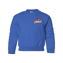 Load image into Gallery viewer, YOUTH GILDAN CREWNECK SWEATSHIRT - 18000B - CLARESHOLM COBRAS FOOTBALL - HP
