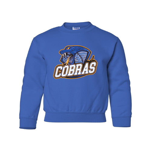 YOUTH GILDAN CREWNECK SWEATSHIRT - 18000B - CLARESHOLM COBRAS FOOTBALL - HP