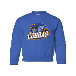 YOUTH GILDAN CREWNECK SWEATSHIRT - 18000B - CLARESHOLM COBRAS FOOTBALL - HP