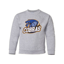 Load image into Gallery viewer, YOUTH GILDAN CREWNECK SWEATSHIRT - 18000B - CLARESHOLM COBRAS FOOTBALL - HP