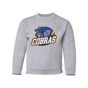 YOUTH GILDAN CREWNECK SWEATSHIRT - 18000B - CLARESHOLM COBRAS FOOTBALL - HP
