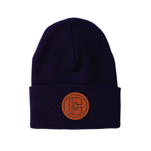KNIT CUFF TOQUE - C100 - CLARESHOLM THUNDER - EMB or PATCH