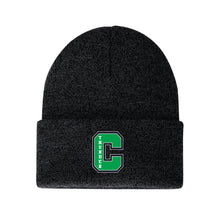 Load image into Gallery viewer, KNIT CUFF TOQUE - C100 - CLARESHOLM THUNDER - EMB or PATCH