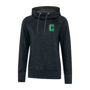 LADIES' VINTAGE HOODED SWEATSHIRT - L2045 - CLARESHOLM THUNDER - EMB