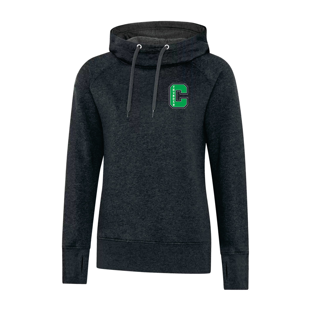 LADIES' VINTAGE HOODED SWEATSHIRT - L2045 - CLARESHOLM THUNDER - EMB