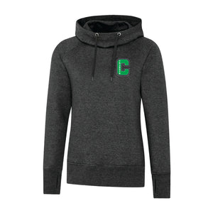 LADIES' VINTAGE HOODED SWEATSHIRT - L2045 - CLARESHOLM THUNDER - EMB