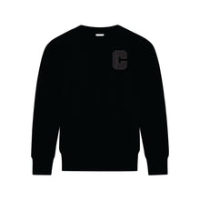 Load image into Gallery viewer, YOUTH FLEECE CREWNECK SWEATSHIRT - ATCY2400 - CLARESHOLM THUNDER - EMB TONE-ON-TONE