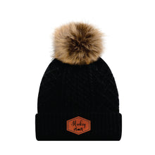 Load image into Gallery viewer, LADIES POMPOM TOQUE - 1E140L - HOCKEY MOM - PATCH
