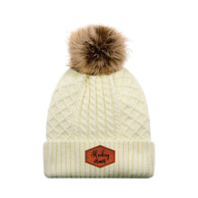 Load image into Gallery viewer, LADIES POMPOM TOQUE - 1E140L - HOCKEY MOM - PATCH
