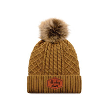 Load image into Gallery viewer, LADIES POMPOM TOQUE - 1E140L - HOCKEY MOM - PATCH