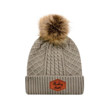 Load image into Gallery viewer, LADIES POMPOM TOQUE - 1E140L - HOCKEY MOM - PATCH