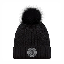 Load image into Gallery viewer, SATIN LINED POMPOM TOQUE - 1E140L - CNP THUNDER - PATCH