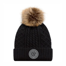 Load image into Gallery viewer, SATIN LINED POMPOM TOQUE - 1E140L - CNP THUNDER - PATCH