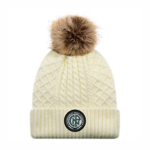 Load image into Gallery viewer, SATIN LINED POMPOM TOQUE - 1E140L - CNP THUNDER - WOVEN PATCH