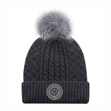 Load image into Gallery viewer, SATIN LINED POMPOM TOQUE - 1E140L - CNP THUNDER - PATCH