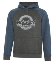 Load image into Gallery viewer, ATC VINTAGE TWO TONE HOODIE F2044- HOCKEY THROUGH THE AGES LOGO - HP