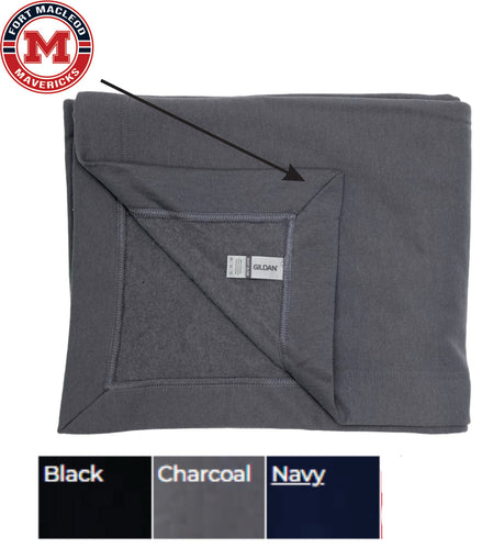 GILDAN FLEECE STADIUM BLANKET - 18900 - FM MAVERICKS HOCKEY - EMB