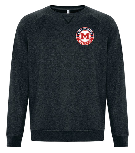 *NEW* UNISEX VINTAGE CREWNECK SWEATSHIRT - F2046 - FM MAVERICKS HOCKEY - SILICONE PATCH