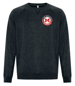 *NEW* UNISEX VINTAGE CREWNECK SWEATSHIRT - F2046 - FM MAVERICKS HOCKEY - SILICONE PATCH