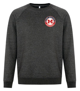 *NEW* UNISEX VINTAGE CREWNECK SWEATSHIRT - F2046 - FM MAVERICKS HOCKEY - SILICONE PATCH