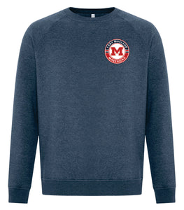 *NEW* UNISEX VINTAGE CREWNECK SWEATSHIRT - F2046 - FM MAVERICKS HOCKEY - SILICONE PATCH