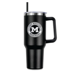 40oz. HANDLED TUMBLER - FM MAVERICKS HOCKEY - LASER ENGRAVE