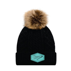 LADIES' POM POM TOQUE - 1E140L - FM SKATE CLUB - PATCH