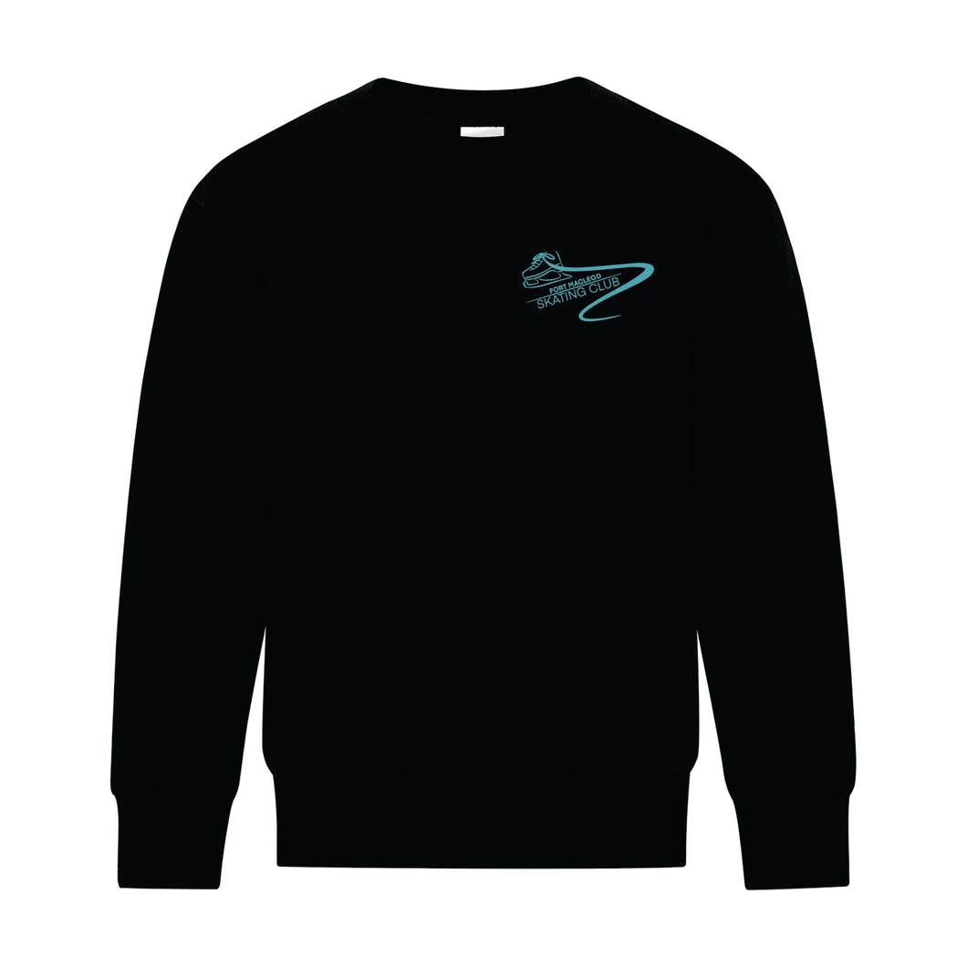 YOUTH FLEECE CREWNECK SWEATSHIRT - ATCY2400 - FM SKATE CLUB - EMB