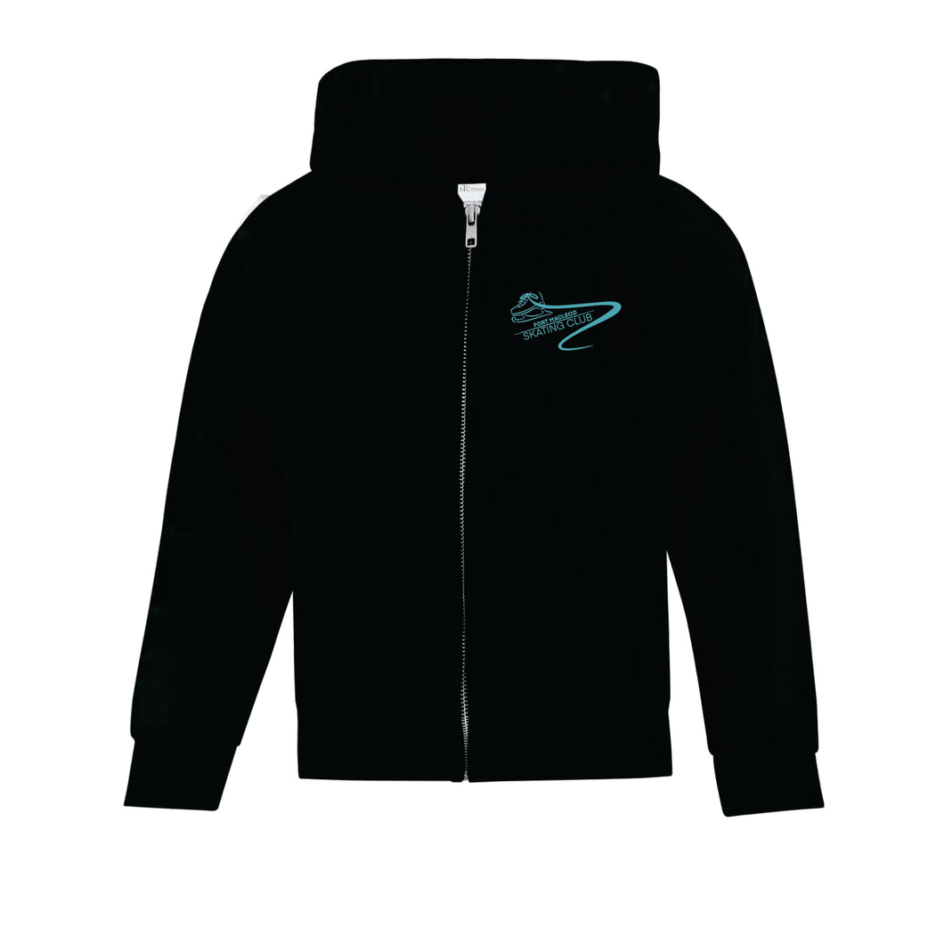YOUTH FLEECE ZIPUP HOODIE - ATCY2600 - FM SKATE CLUB - EMB