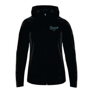 LADIES FLEECE HOODED JACKET - L221 - FM SKATE CLUB - EMB