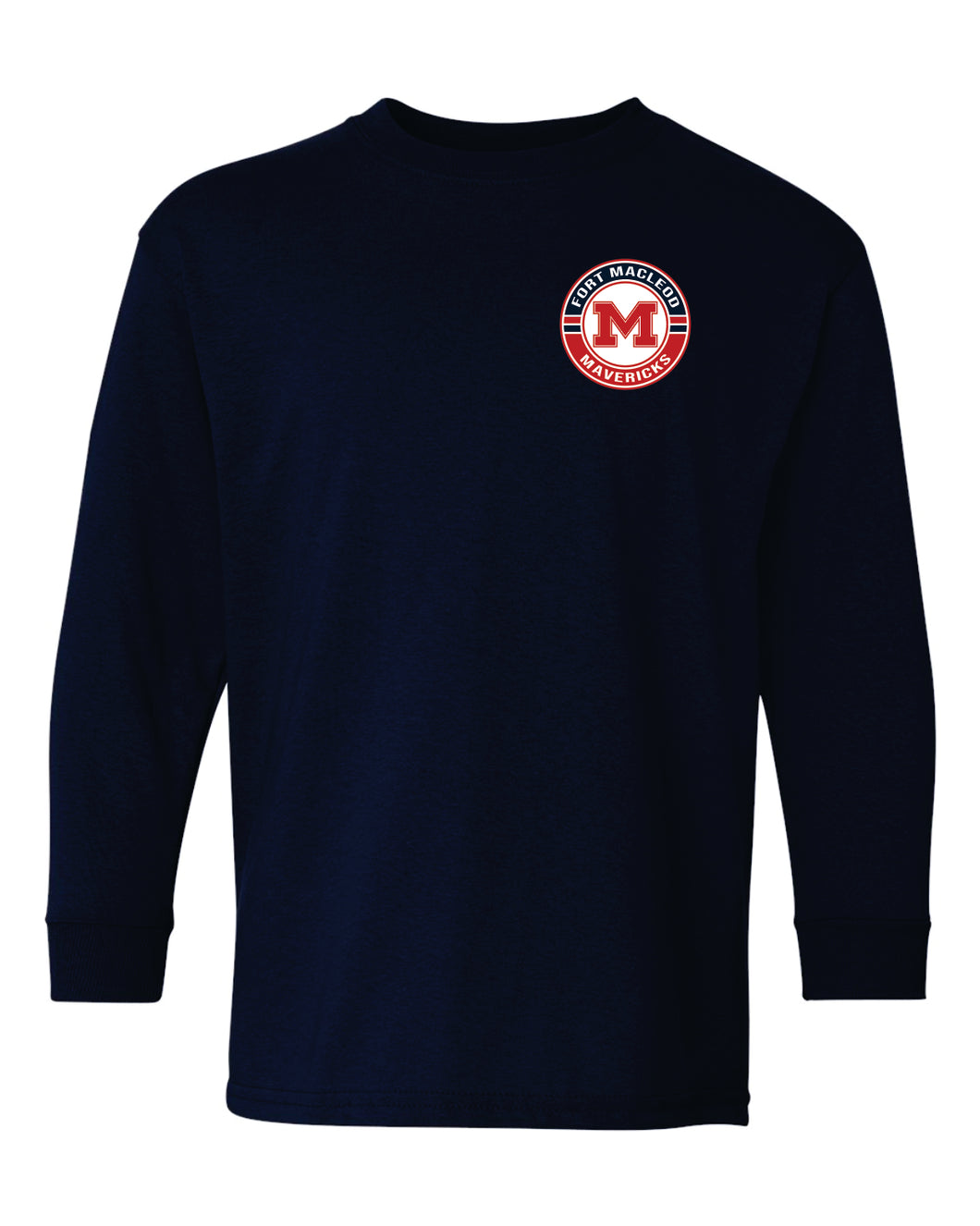 YOUTH COTTON LONG SLEEVE - 5400B - FM MAVERICKS HOCKEY - HP