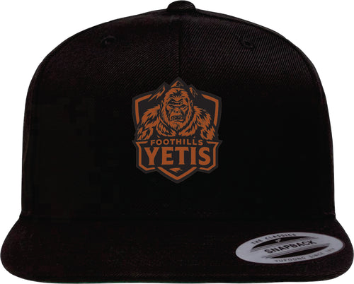YP CLASSICS FLAT BILL SNAPBACK CAP - 6089M - FOOTHILLS YETIS - PATCH