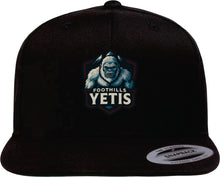 Load image into Gallery viewer, YP CLASSICS FLAT BILL SNAPBACK CAP - 6089M - FOOTHILLS YETIS - EMB