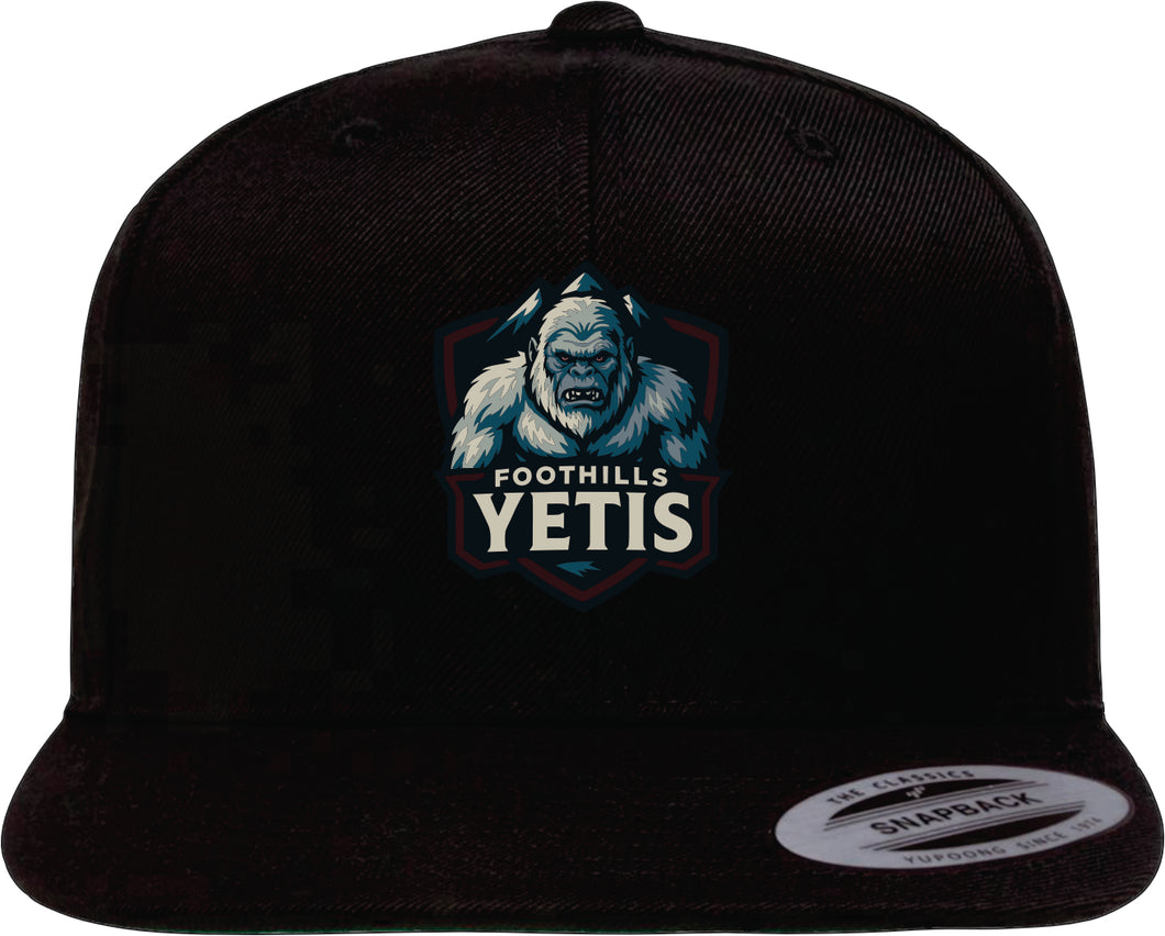 YP CLASSICS FLAT BILL SNAPBACK CAP - 6089M - FOOTHILLS YETIS - EMB