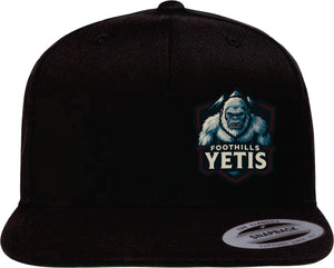 YP CLASSICS FLAT BILL SNAPBACK CAP - 6089M - FOOTHILLS YETIS - EMB